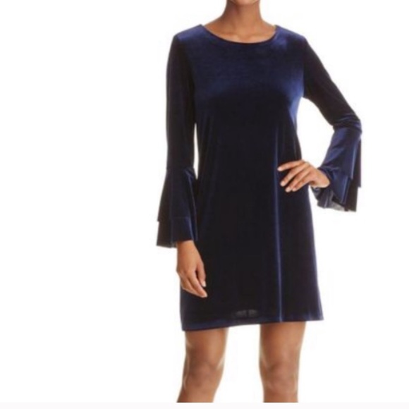 aqua blue velvet dress